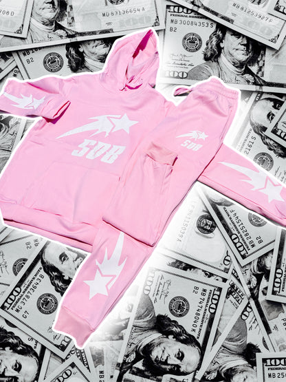 PINK & WHITE SWEATSUIT