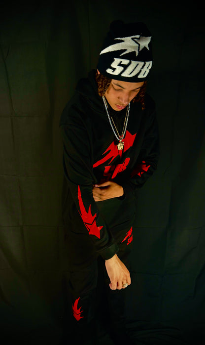 BLACK & RED SWEATSUIT