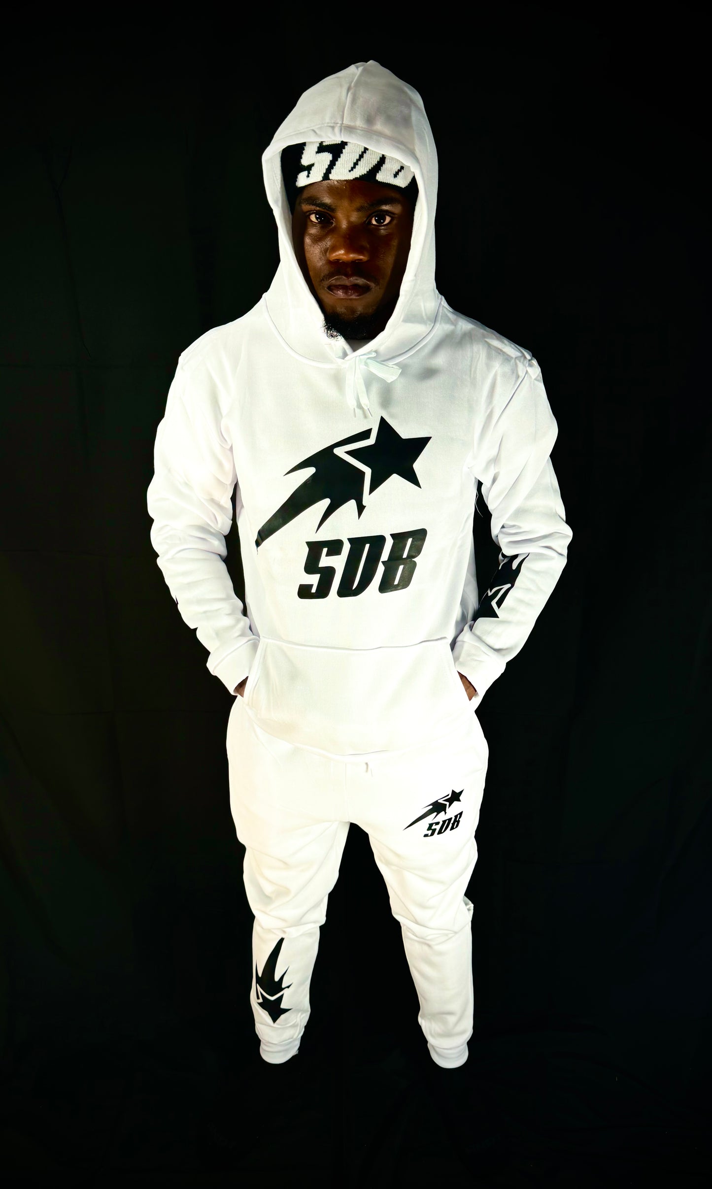 WHITE & BLACK SWEATSUIT